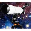 RENYUEH Telescopio per bambini e principianti Telescopio astronomico calibro 500/80 con treppiede regolabile, telescopio rifrattore portatile per Natale (supporto per telefono bianco)
