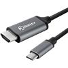 Doitby - Cavo da USB C a HDMI Grigio Evelina 6 Feet