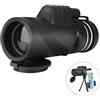 LeGDOr Telescopio monoculare super trasparente 40 x 60, telescopio portatile con visione diurna e notturna, supporto per messa a fuoco manuale, zoom grandangolare 8x, telescopio telefonico per bird watching,