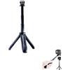 CERFFOOL Mini bastone per selfie allungabile per GoPro 13 12 11 Insta 360 X4 3 Portatile Vlog Treppiede Estensione Monopiede Tripod Action Camera Accessori (Nero)