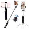 seaNpem Treppiede Bluetooth Selfie Stick All-In-One Staccabile Bluetooth Selfie Stick con Treppiede Stand Estende fino a 34 pollici, per iPhone X/XS max/XR/XS/8/7/6/Plus, Samsung S7/S8/S9, Android (nero)