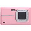 Akozon Digital Camera 48MP 1080p Registrazione Video 5x Digital Zoom AF per Student Travel Party (PINK)