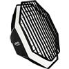 Walimex pro Essential Softbox Octagon 120 cm, girevole a 360°, montaggio semplice, con griglia, adattatore Bowens e borsa per il trasporto, ideale per ritratti e scatti di bellezza