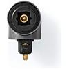 NEDIS Adattatore Toslink, audio ultra performante, interconnessioni angolate a 90°, alloggiamento in alluminio