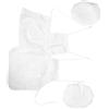 Uonlytech Set 2 Pezzi Costume da Chef per 1-12 Mesi Grembiule da Cucina Bianco Tasche e Cappello da Cuoco Abbigliamento da Fornaio per Feste e Servizi Fotografici per Neonati