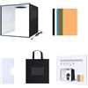 JOJIDE Photo Studio Ring LED 30cm Light Box Shooting Tent Desktop Box Kit con 6 colori Sfondi Fotografia LightBox Kit(Noir)