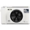 Generic Fotocamera Digitale 4K, Videocamera Compatta Anti-Shake Ricaricabile 50MP 4K con Flash per Adolescenti Adulti Principianti (WHITE)