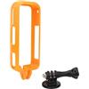 Generico Telaio protettivo Per Insta360 X4 AIR 360 Riprese orizzontali/verticali Telaio protettivo antigraffio con foro per vite da 1/4 Adattatore per treppiede fotocamera (Bordo verticale arancione)