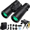 Fodalob Telescopio da campeggio da concerto per adulti - Binocolo 12x42 con visione chiara in condizioni di scarsa luminosità, binocolo oculare grande da 20 mm for adulti, telescopio ad alta potenza e facile