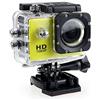 DIGNIFE Action Camera, Gli sport DV. Mini, fotocamera azione 1080p, da esterno macchina fotografica impermeabile subacquea, telecamera registrazione video 2,0 pollici fotocamera azione 4K(Yellow)