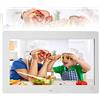 CICOLO Cornice Digitale 7/8/9/10 pollici Portafoto Digitale Alta Risoluzione Display, per Musica/MP3/ MP4/Video/Calendario/Sveglia/Auto On/Off Timer, con Telecomando,Supporta USB e scheda SD,White-10inch