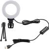 KIMISS Anello Luminoso a LED Dimmerabile con Clip per Video in Diretta, Luce di Riempimento per Selfie da 4 Pollici per Tablet PC Portatile