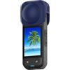 Lycuiw Tappo coprilente in silicone per insta360 X5,Copertura protettore della lente accessorio antigraffio A prova di caduta della lente per insta360 X5 (Blu)