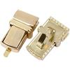 ZHOUXYFDC Serrature Per Borse 2/5/10 pezzi 22x38 mm chiusura a mortasa for borse, chiusura a torsione, chiusura a scatto for borse di ricambio fai da te, ganci a pressione(Gold,10Pcs)