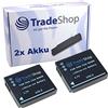 Trade-Shop 2 X Fotocamera ad alte prestazioni per videoproiettore LiIon batteria per Panasonic Lumix DMCFX 12 FXFX 50 DMCFX 100 150 Lumix LX 1 Lumix LX 2 DMCLX3 3 m MPRO M della Pro 110 Micro Projector FAVI