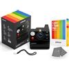 Polaroid Now+ - Fotocamera istantanea i-Type di terza generazione + pacchetto di 8 pellicole a colori i-Type, controllate tramite app Bluetooth, nero, set di fotocamere Polaroid con panno per la
