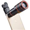 DUBENS 12 X Cellulare Teleobiettivo, Obiettivo della fotocamera cellulare di set, universale ottico del telescopio con morsetto per iPhone Samsung Galaxy Huawei & la maggior parte degli smartphone