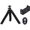 Generic Treppiede flessibile - Treppiede per fotocamera a 360° | Treppiede portatile con telecomando e clip | Supporto treppiede per tutti i telefoni, fotocamere e registrazione video | Supporto treppiede per