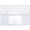 ZDAGELD Tastiera Pieghevole a 64 Tasti per Tablet Laptop, Tastiera con Touchpad, Digitazione Silenziosa Multifunzionale, Ricaricabile, Adatta per, IOS, (Argento)