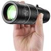 Generic Binocolo ad alta potenza, telescopio monoculare, monocoli compatti ad alta definizione 16X52 Ottica prisma Bak4 birdwatching Caccia uomo, Portatile