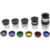 Generic Telescopio 6mm 9mm 12mm 15mm 32MM oculare 12# 25# 38A 56# 80A ND96-0.6 6 pezzi set di colori for telescopi astronomici