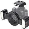 Generico Compatibile con fotocamere Canon/Sony/Nikon, flash Speedlight Macro Twin Lite for fotografie ravvicinate