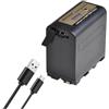 CQJFCYBRA 7800mAh, For NP F970 NP-F980 F960 F970 Batteria Con Indicatore Di Alimentazione LED, Compatibile For Sony, For F960 F550 F570 F750 F770 MC1500C 190P(1 Battery)