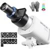 DIFESURO Bowens Mount Optical Snoot, kit fotografico Snoot per proiettori COB Monolight Ritratti/prodotto, compatibile con Aputure Amaran100X/D/150C/200D/X, Godox SL60/SmallRig, 25 Gobos