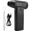 Cryfokt Spolverino Ad Aria Compressa, Spolverino Ad Aria Compressa Super Potente da 130.000 Giri/min per Auto All'aperto in Casa Computer, Mini Ventilatore Senza Spazzole Ricaricabile,
