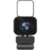 SEVEQIS Webcam HD 1080P con luce anulare e treppiede Copertura webcam 3 colori Luminosità regolabile for conferenze, streaming live, registrazione