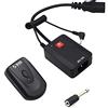 Andoer Sistema trigger wireless con trasmettitore ricevitore 4 canali con adattatore da 3,5 mm a 6,35 mm per luce flash da studio fotografico