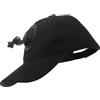 NOLITOY Cappello da Baseball Nero con Supporto Stabile per Action Camera, Fascia Regolabile e Tessuto Traspirante, Accessorio per Fotocamere Indossabili per Sport All'aperto e Avventure