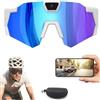 Adius 4K HD Baseball Glasses with Camera, Occhiali 4k Baseball con Telecamera, Memoria da 64 GB, Supporto Foto/Video, Sport d'azione per Ciclismo ed Escursionismo (Blue)