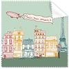 DIYthinker Parole Parigi Airship Francia Mark Landmark bandiera nazionale Architecture Custom paesaggio illustrazione modello occhiali panno di pulizia del pulitore dello schermo 5PCS