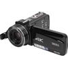 MOTOULAX Videocamera con controllo remoto 4K UHD 30MP 10x Zoom Autococcoco LED Latte Light 2 Pollici HD Touch Touch 1300mAh Portatile Viaggio Viaggio