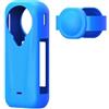 Generico Custodia protettiva per Insta360 X4 Aircon copriobiettivo - Copertura integrale antiurto e antigraffio Custodia protettiva per il corpo Copriobiettivo Kit protettivo per videocamera sportiva (Blu)