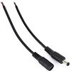 CHICIRIS 5 Paia di Connettori di Alimentazione CC Durevoli Maschio e Femmina 5,1 Mm X 2,1 Mm per Strisce LED, Telecamere CCTV, Prodotti Digitali, /bianco (BLACK)