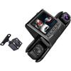 zuousxbs Telecamera Automobilistica Doppia/tre Lenti 1080p Con Registrazione Video Notturna Migliora La Sicurezza E La Fotocamera Posteriore Della Sicurezza Anteriore E Degli Incidenti