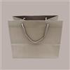 LUCGEL SRL Borsa Carta Lusso Tortora con cordino 32+22x26 cm 10 Pezzi