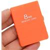 Tomantery Scheda di Memoria di Gioco Ad Alta velocità da 8 MB per FMCB1.966 Plug and Play, Accessori per Schede di Memoria di Gioco per Master, Materiale ABS (Arancia)