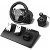 VBESTLIFE Volante da Gioco, Volante per PC Girevole a 270° con Pedali a Induzione Lineare Hall e Leve del Cambio a Paddle per Computer e Console di Gioco.