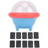 Gucagle Interruttore porta cartuccia di gioco 2 OLED Lite 10 slot Organizzatore protettivo di archiviazione portatile Robusto design girevole Compatto da viaggio Materiale ABS PC (Rosso Blu)