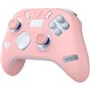 Generico Custodia protettiva in silicone per Flydigi APEX 5 Console di gioco morbido antiurto copertura con texture antiscivolo, include 4 copri-levette analogiche (Rosa)
