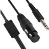 Generic Cavo per Cuffie Aeronautiche Stabile per XLR a GA Doppia Spina, Cavo Adattatore Durevole ABS + Materiale Metallico