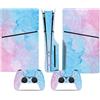 ASBVRJF Pelle Della Console Per PS5 Slim Skin Disc Edition & Digital Console E Controller Vinyl Cover Skins Wraps Resistente Ai Graffi, Compatibile Con 33337 Pelli Avvolge Regalo(Disc Version)