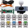 SJ@JX Arcade Game Controller DIY Kit Microswitch Button 4&8 Way Joystick Zero Delay USB Encoder Fighting Stick Handles Console for PC MAME Raspberry Pi Retropie