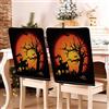 Hiseng Halloween Coprisedie Copertura dello Schienale della Sedia di Halloween Set di 2/4/6/8, 58x49cm Lino de Algodón Copri Sedia per Decorazioni (Halloween 7,4 piezas)