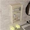 TUPAFJU Mobiletto a muro a 3 ripiani con ante in vetro, mobiletto espositivo a muro, armadietto dei medicinali, per soggiorno, camera da letto, cucina, bagno(Beige,Single cabinet)