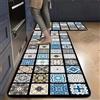 Hixingo Tappeto Cucina in Diatomite, Boho Passatoia Cucina Antiscivolo Lavabile Tappeti da Cucina Tappeto da Cucina Lavabile Tappeto da Bagno Tappetino per Doccia (Blu,60x90cm)