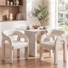 Ya-Home Set di 2 Sedie da Cucina in Tessuto con Gambe in Legno, Bianca | sedie sala da pranzo sedie da cucian sedie in velluto imbottite